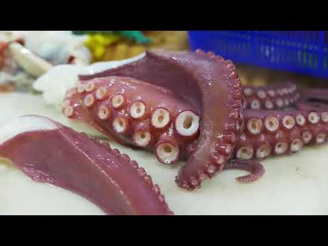 韓國美食-深海巨大章魚怪獸現身-Huge deep sea octopus