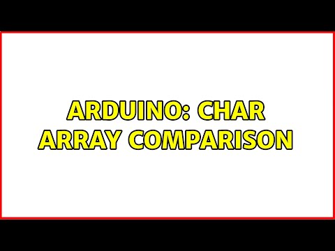 Arduino: char array comparison