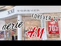 Teen Shopping at the Mall Aerie, H&M, Forever 21