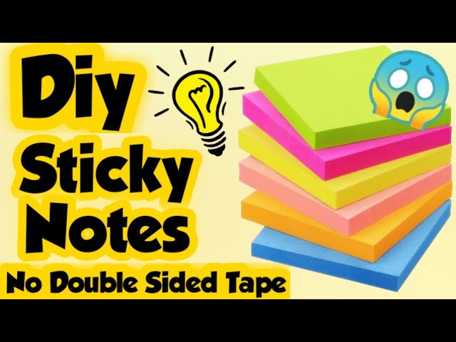 Diy Sticky note/How to make note pad/Sticky notes without double sided  tape/Homemade Stationary item 