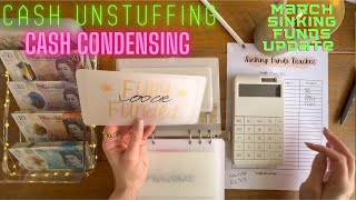 CASH UNSTUFFING | CASH CONDENSING | MARCH SINKING FUNDS UPDATE | UK CASH STUFFING