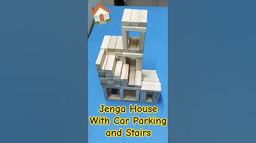 How to build a 3 story Jenga house with car parking and stairs? #jengahouse #woodenblocks #jenga