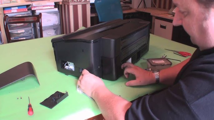 Epson 1500w Fitting A Ciss System For T Shirt Transfer Printing - YouTube