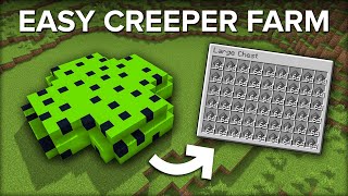 Minecraft Easiest Creeper Farm With 1 Cat - 650+ Gunpowder Per Hour