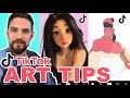 Testing TikTok Art Tips! [NEVER evar! Take Popular TIK TOK ADVICE!!! ever! ] VERY DANGEROUS!!! 😱