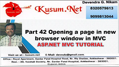 Part 42 Opening a page in new browser window in MVC ||