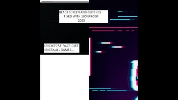 ALL GAMES CRASH AND BLACK SCREEN FIXED WITH 100% PROOF 2025