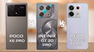 Poco X6 Pro 5G Vs Infinix GT 20 Pro 5G Vs Redmi Note 13 Pro 5G