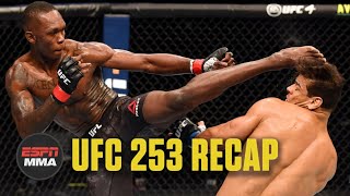 Espn mma’s ariel helwani, brett okamoto and chael sonnen recap what
went down at ufc 253 on fight island, with israel adesanya beating
paulo costa by second-...