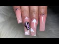 Hand Painted Butterfly | Dyra Luxe Review | Acrylic Nails Tutorial