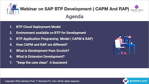 SAP BTP Development Training 2025 | CAPM vs RAP | Cloud & Extension Dev Webinar for SAP Developers
