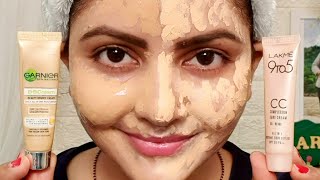 Lakme CC vs garnier BB | RARA | complexion care cream vs beauty benefit cream | flawless facebase