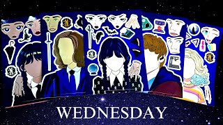 [ToyASMR] Decorate with Sticker Book Dress Up Wednesday Addams: Xavier, Enid, Thing, Weems, Eugene