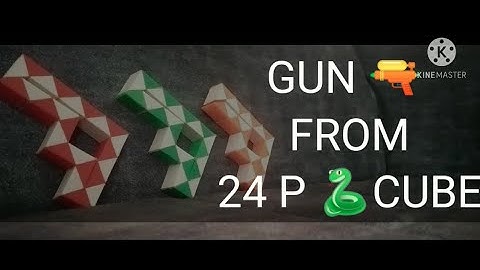 How to make a GUN from the 24 Pieces Snake cube/smiggle snake puzzle/SLOW and EASY TUTORIAL