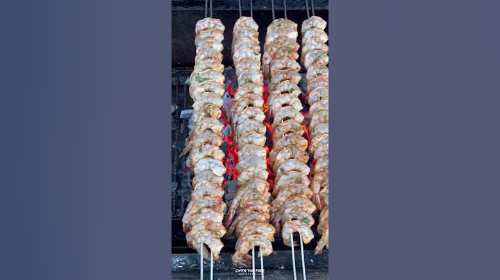 Spicy Tequila Lime Shrimp Skewers | Over The Fire Cooking by Derek Wolf
