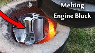 Melting Engine Block From A Car