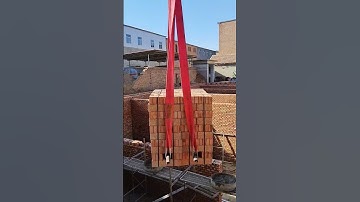 The process of building and lifting bricks- Good tools and machinery make work easy