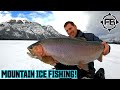 Mountain ice fishing  rainbow trout  bull trout