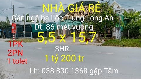 NHÀ MỸ LỘC, CẦN GIUỘC 5,5 X 15 MÉT. 1 TỶ 200TR.