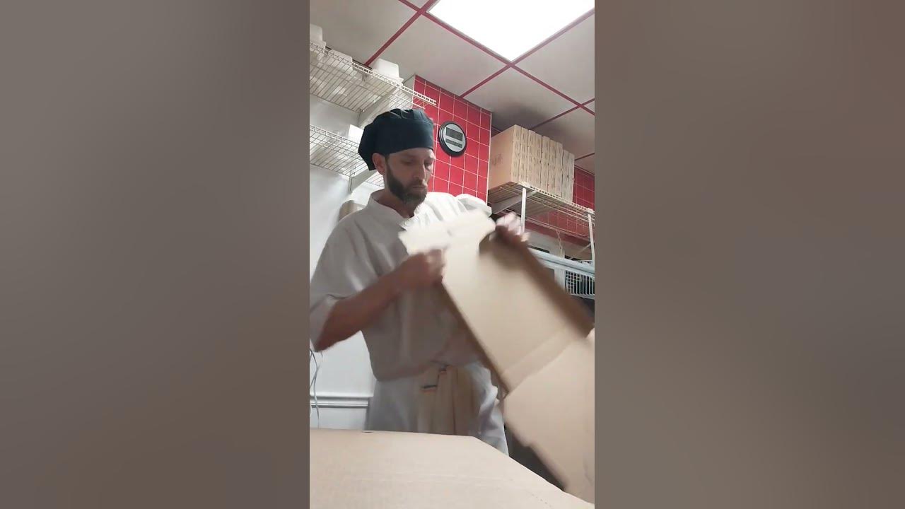Pizza Box Folding How I Fold Pizza Boxes folding pizzabox asmr YouTube