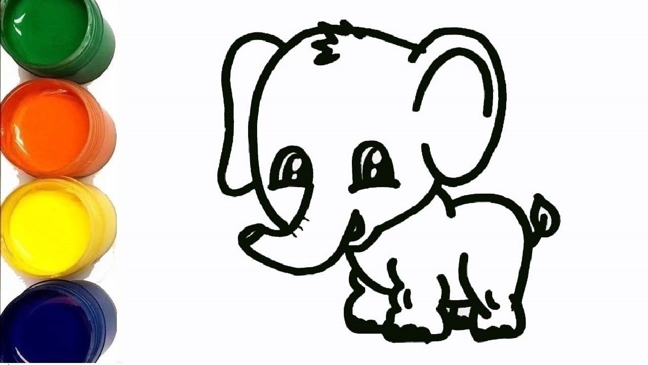 Сурет салу Піл | How to draw Elephant | Bolalar uchun Fil rasm chizish ...