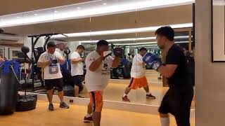 Manny Pacquiao trains with Coach Buboy Fernandez Speed Power and Strategy Training for Errol Spence