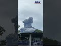 Mount Kanlaon briefly eruptes in the Philippines