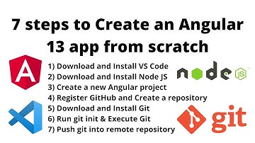 7 Steps to Create an Angular 13 app from scratch and push to GitHub | VS Code | Node JS | Git