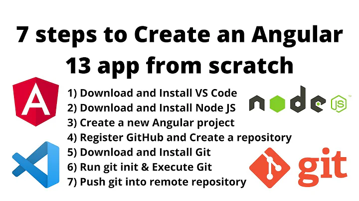 7 Steps to Create an Angular 13 app from scratch and push to GitHub | VS Code | Node JS | Git