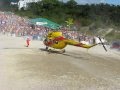 Lądowanie helikoptera na pełnej plaży w Międzyzdrojach