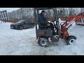 миниПогрузчик🔻 Пробиваюсь СКВОЗЬ СНЕГ!!!