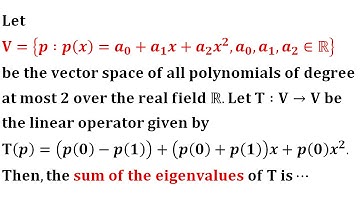 Linear Transformation sylvester law sum of eigenvalues gate 2021 linear algebra Mathematics