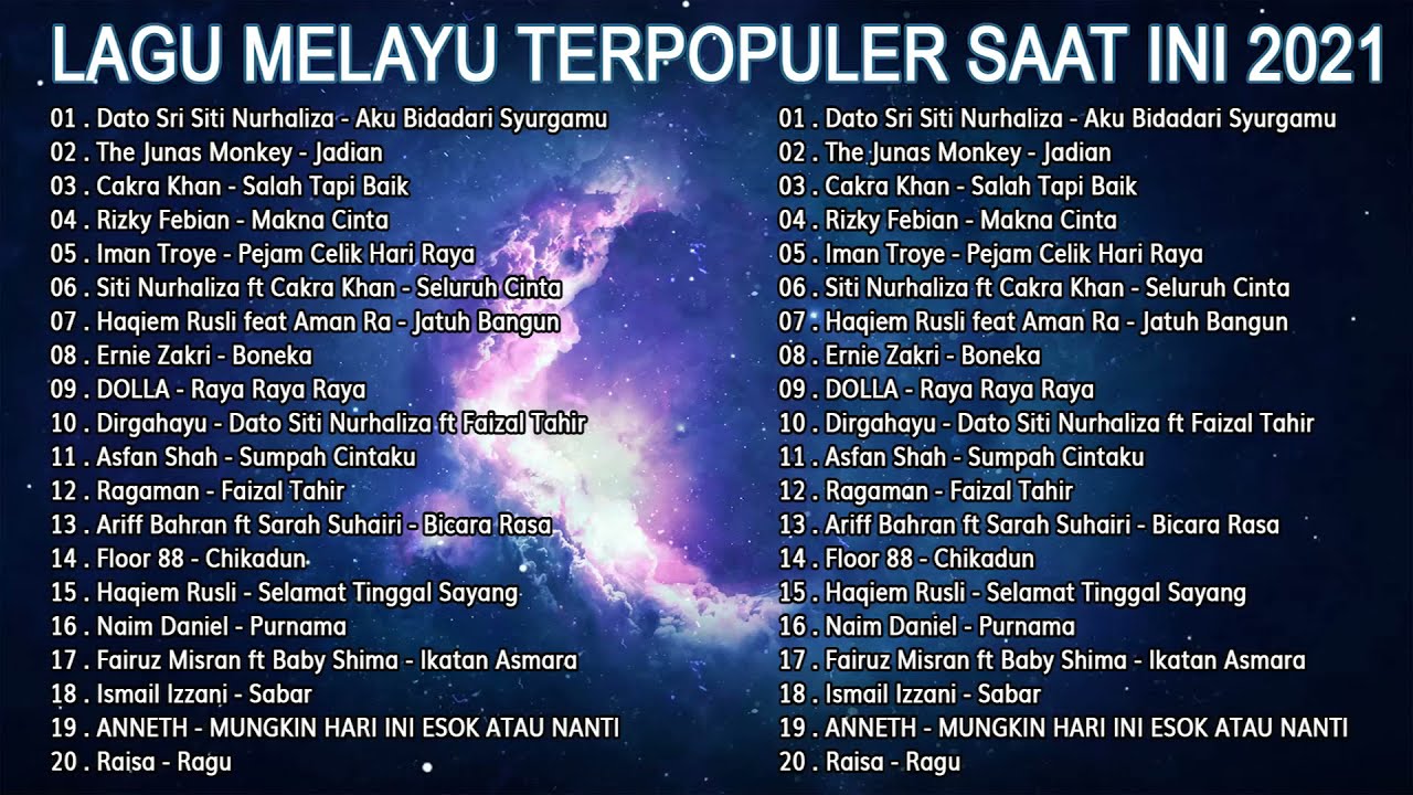 Lagu Melayu Terpopuler saat ini 2021 - Top Hits Malaysia June Spotify