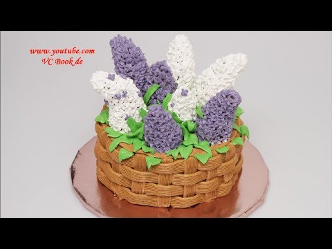 Selbstgemachte Torte / Korb mit Flieder - 3D Torte / Motivtorte / Basket with lilac Cake