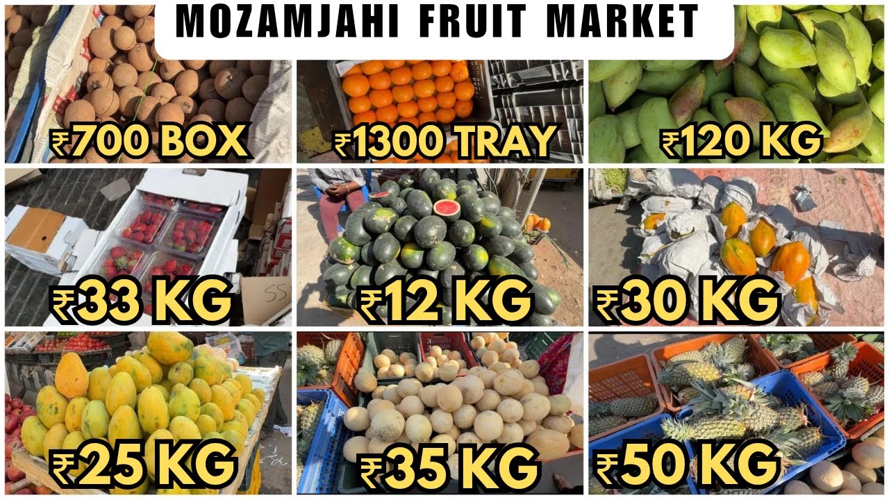 Hyderabad’s Largest Wholesale Fruit Market🥭🍇🍉 | Mozamjahi Fruit Market | Ramadan 2025 |