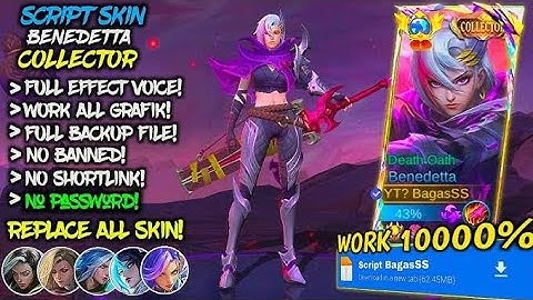 Script Skin Benedetta Collector Death Oath No Password Effect & Voice - New Patch Mobile Legends