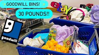 Let’s GO To Goodwill Bins! Digging Thru 100+ Bins! 30 Pounds For Resale On EBay! ++HAUL