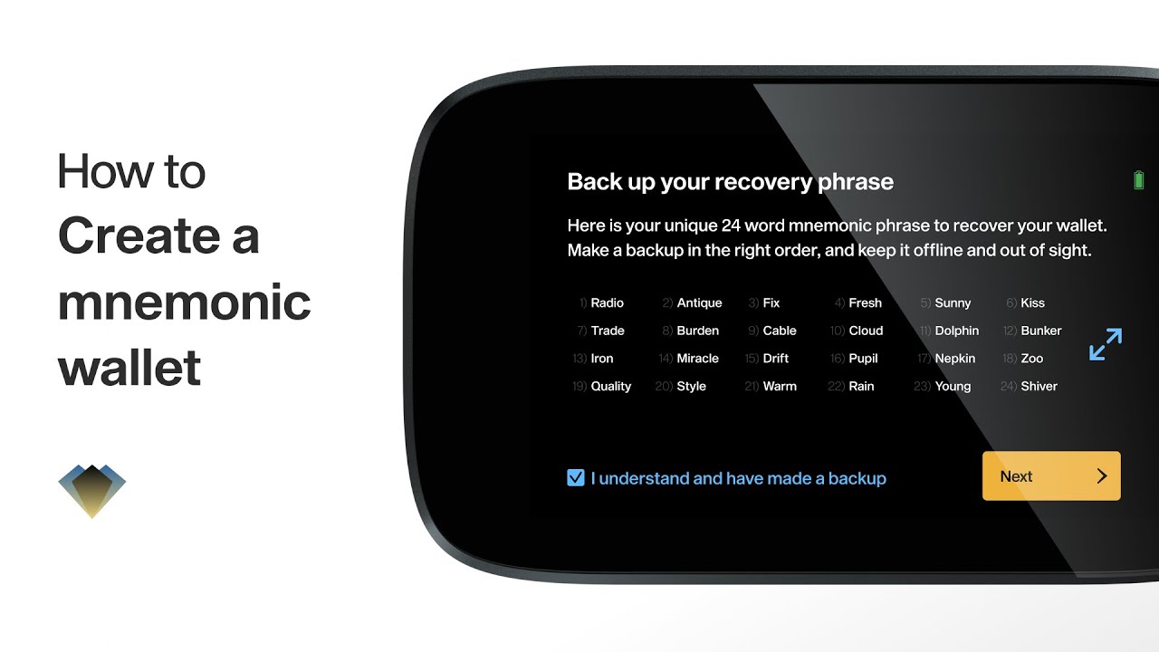 How to create a mnemonic wallet on NGRAVE ZERO