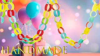 Paper Chain Garland DIY | Easy Colorful Paper Decoration
