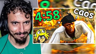 tentando sobreviver 5 minutos no CAOS do gta V - Saiko | Leozin React