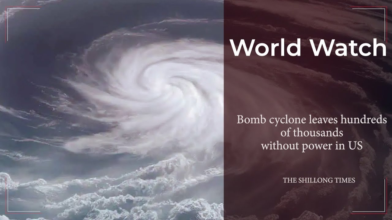 Bomb cyclone leaves hundreds of thousands without power in US - YouTube