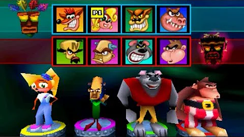 Crash Bash PS1 Adventure Mode Gameplay PART 1 Coco