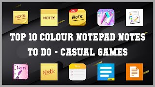 Top 10 Colour Notepad Notes To Do Android Games