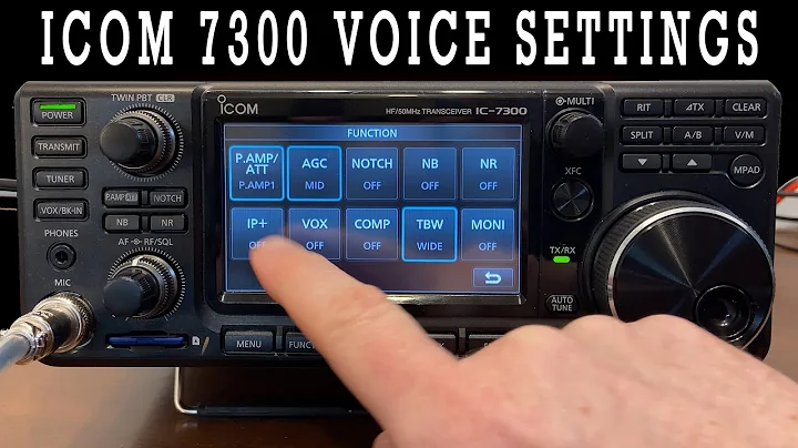 Icom IC-7300 Settings for SSB Voice