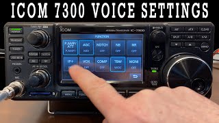 Icom IC7300 Settings for SSB Voice