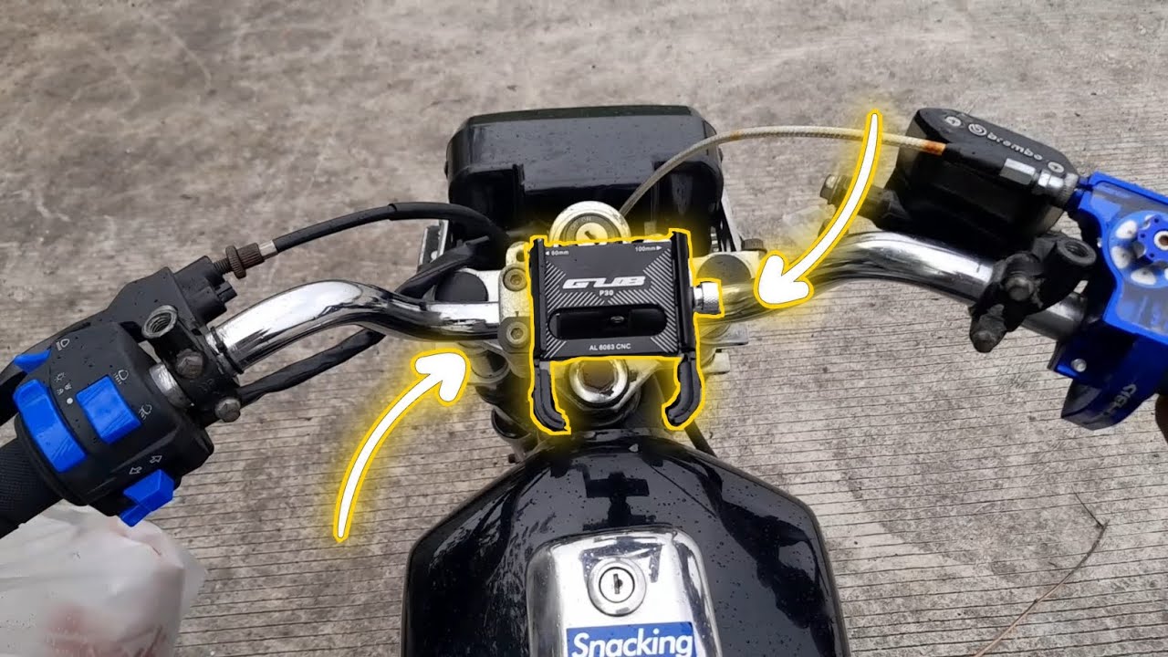 CARA PASANG HOLDER HP GUB P30 POSISI DI TENGAH DI MOTOR RX KING/PCX