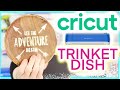 CRICUT Trinket/Catchall Dish: How To Iron-On Wood with Cricut Glitter Vinyl for Beginners