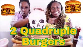 2 QUADRUPLE BURGER CHALLENGE 먹방!!