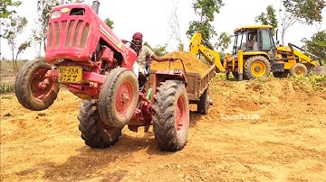 New Jcb 3dx Backhoe Loader Machine Loading Mud In Mahindra 265 Di Tractor | Jcb Tractor | Jcb Video