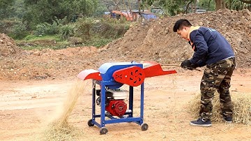 Máy Băm Cỏ 7TA Đầu Nổ 5,5HP Băm Hàng Tạ Rơm Khô Mỗi Giờ Ở Khắp Nơi Không Cần Điện